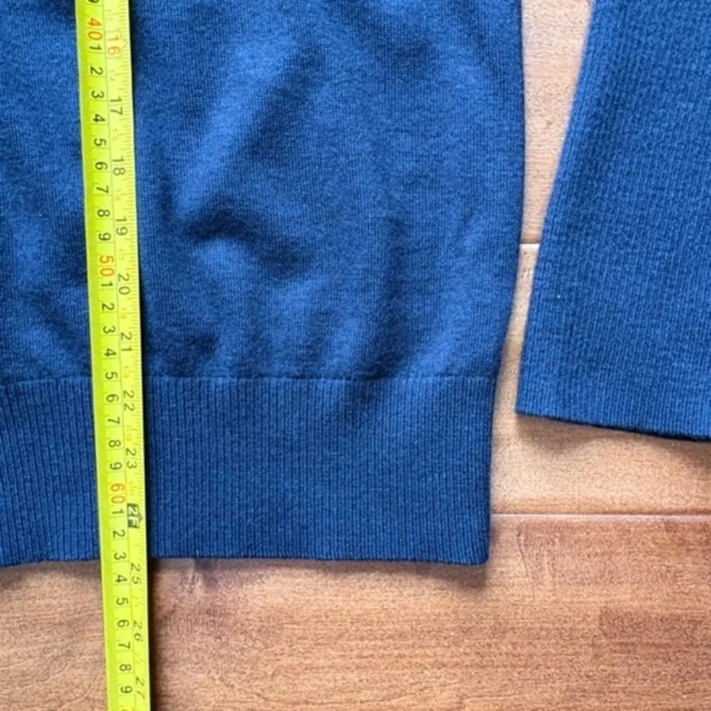 Banana Republic Mens Half-Zip Pullover Sweater Size‎ M Wool-Blend Navy-Blue
